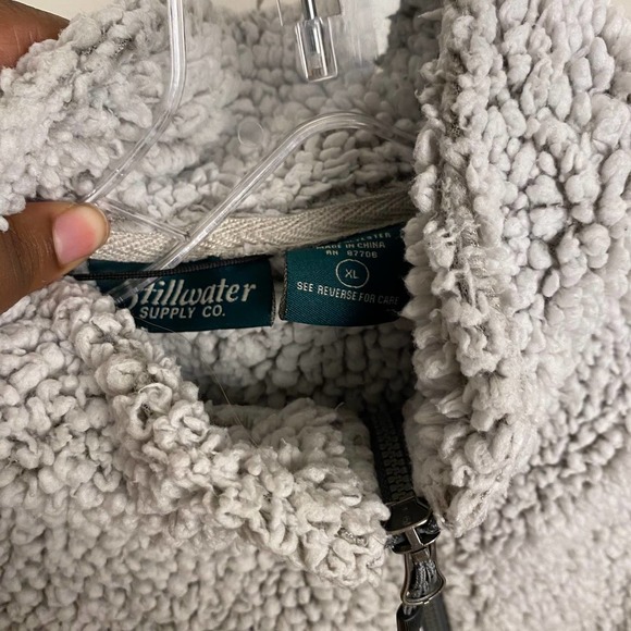 Stillwater Supply Gray 1/4 Zip Sherpa XL - Picture 3 of 6